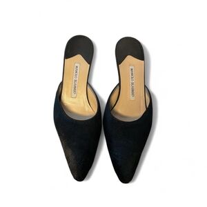 Vintage Manolo Blahnik Black Mules